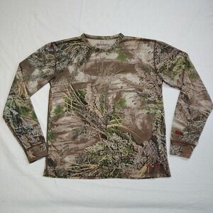 Core4Element Merino Wool Shirt Mens L Camo Realtree Max-1 Long Sleeve Base Layer